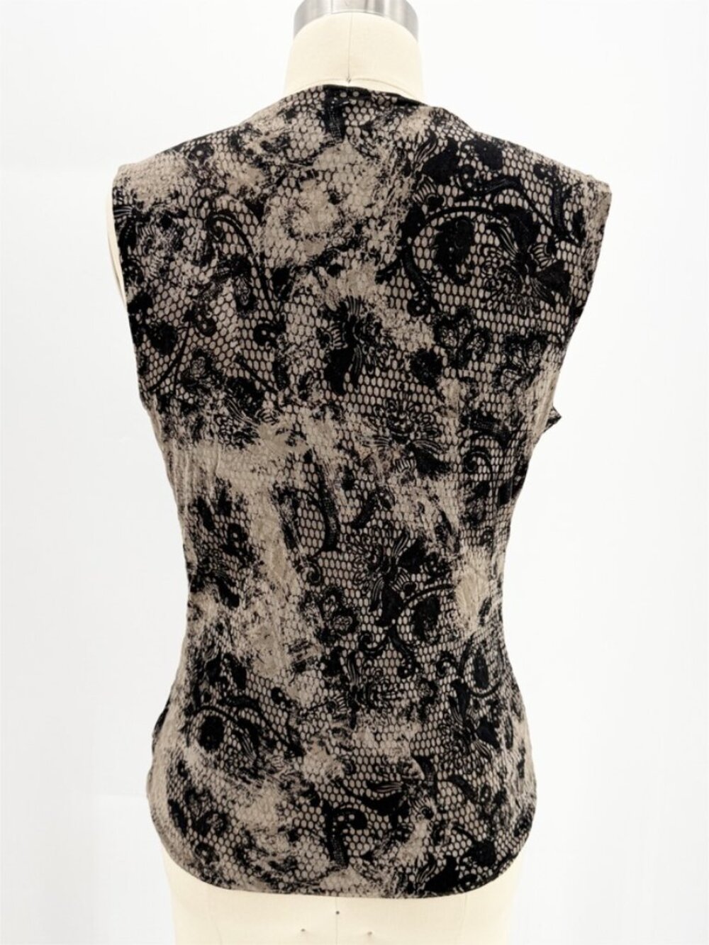 Classiques Entier Python Snake Print Cowl Neck Silk Blend Sleeveless Top M - Picture 3 of 8